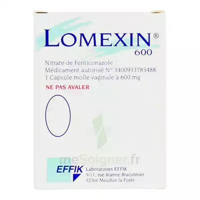 Lomexin 600 Mg Caps Molle Vaginale Plq/1 à FESSENHEIM