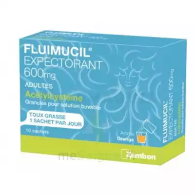 Fluimucil Expectorant Acetylcysteine 600 Mg Glé S Buv Adultes 10sach à FESSENHEIM